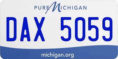 MI license plate DAX5059