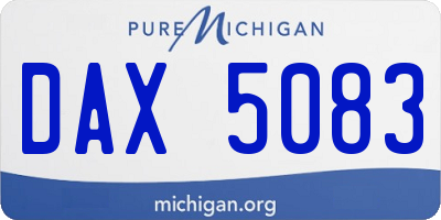 MI license plate DAX5083