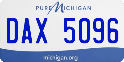 MI license plate DAX5096