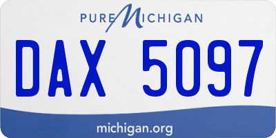 MI license plate DAX5097