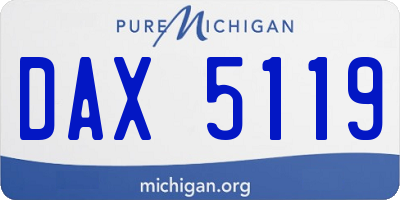 MI license plate DAX5119