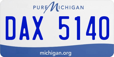 MI license plate DAX5140