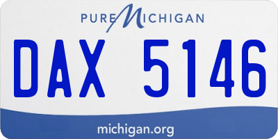 MI license plate DAX5146
