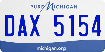 MI license plate DAX5154