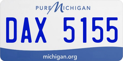 MI license plate DAX5155