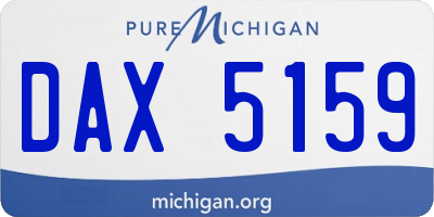 MI license plate DAX5159