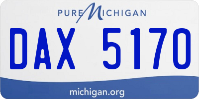 MI license plate DAX5170