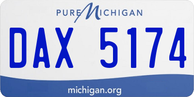 MI license plate DAX5174