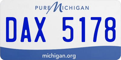 MI license plate DAX5178