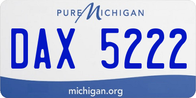 MI license plate DAX5222