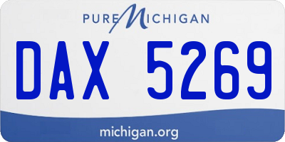 MI license plate DAX5269