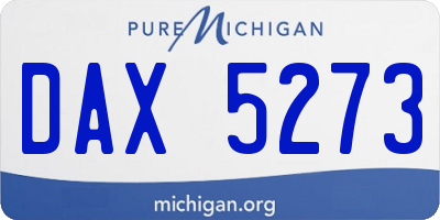 MI license plate DAX5273