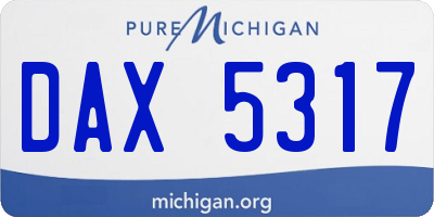 MI license plate DAX5317