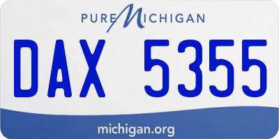 MI license plate DAX5355