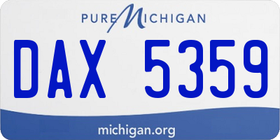 MI license plate DAX5359