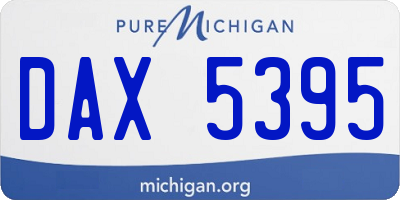 MI license plate DAX5395