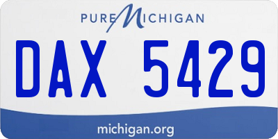 MI license plate DAX5429