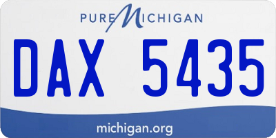MI license plate DAX5435