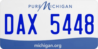 MI license plate DAX5448
