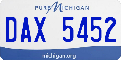 MI license plate DAX5452