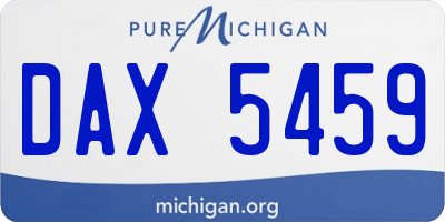 MI license plate DAX5459