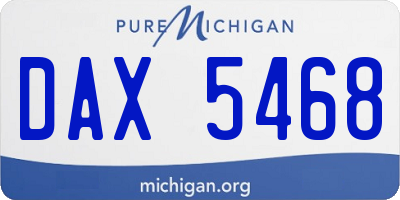 MI license plate DAX5468