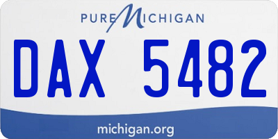 MI license plate DAX5482