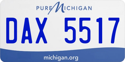 MI license plate DAX5517