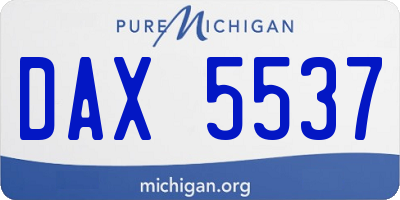 MI license plate DAX5537