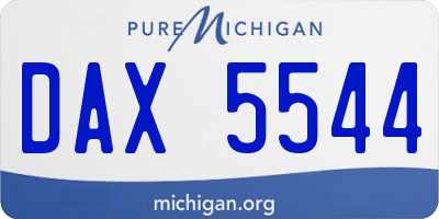 MI license plate DAX5544