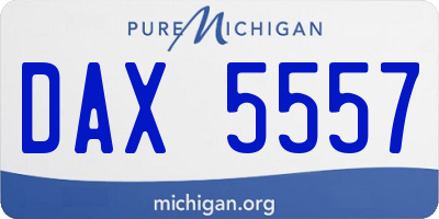 MI license plate DAX5557