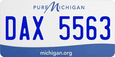 MI license plate DAX5563