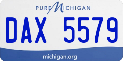 MI license plate DAX5579