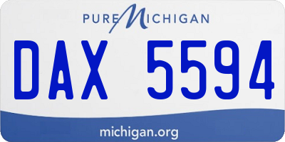 MI license plate DAX5594