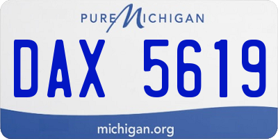 MI license plate DAX5619
