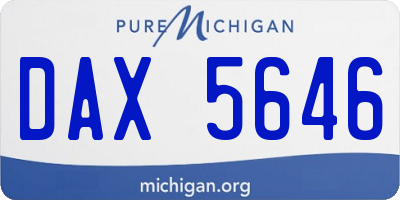 MI license plate DAX5646