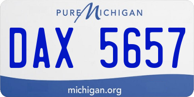 MI license plate DAX5657