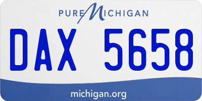 MI license plate DAX5658