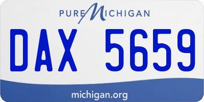 MI license plate DAX5659