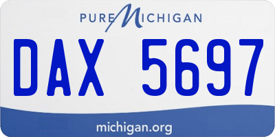 MI license plate DAX5697