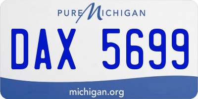 MI license plate DAX5699