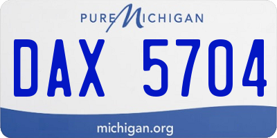 MI license plate DAX5704