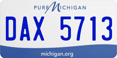 MI license plate DAX5713