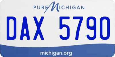 MI license plate DAX5790