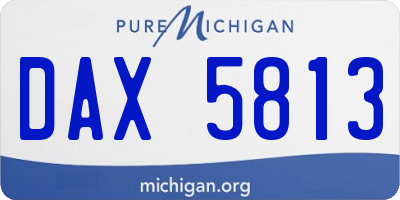 MI license plate DAX5813