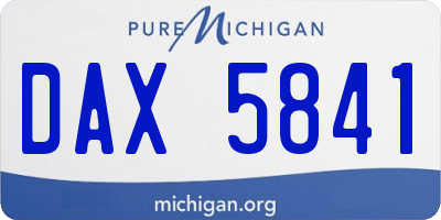 MI license plate DAX5841