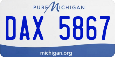 MI license plate DAX5867