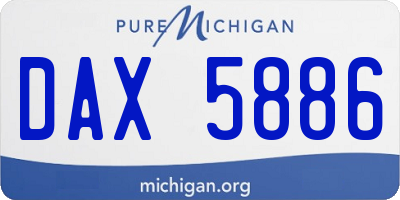MI license plate DAX5886