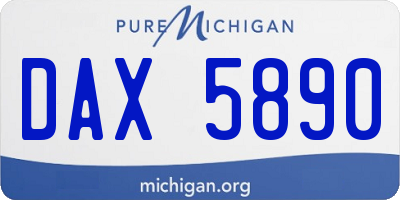 MI license plate DAX5890