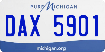 MI license plate DAX5901
